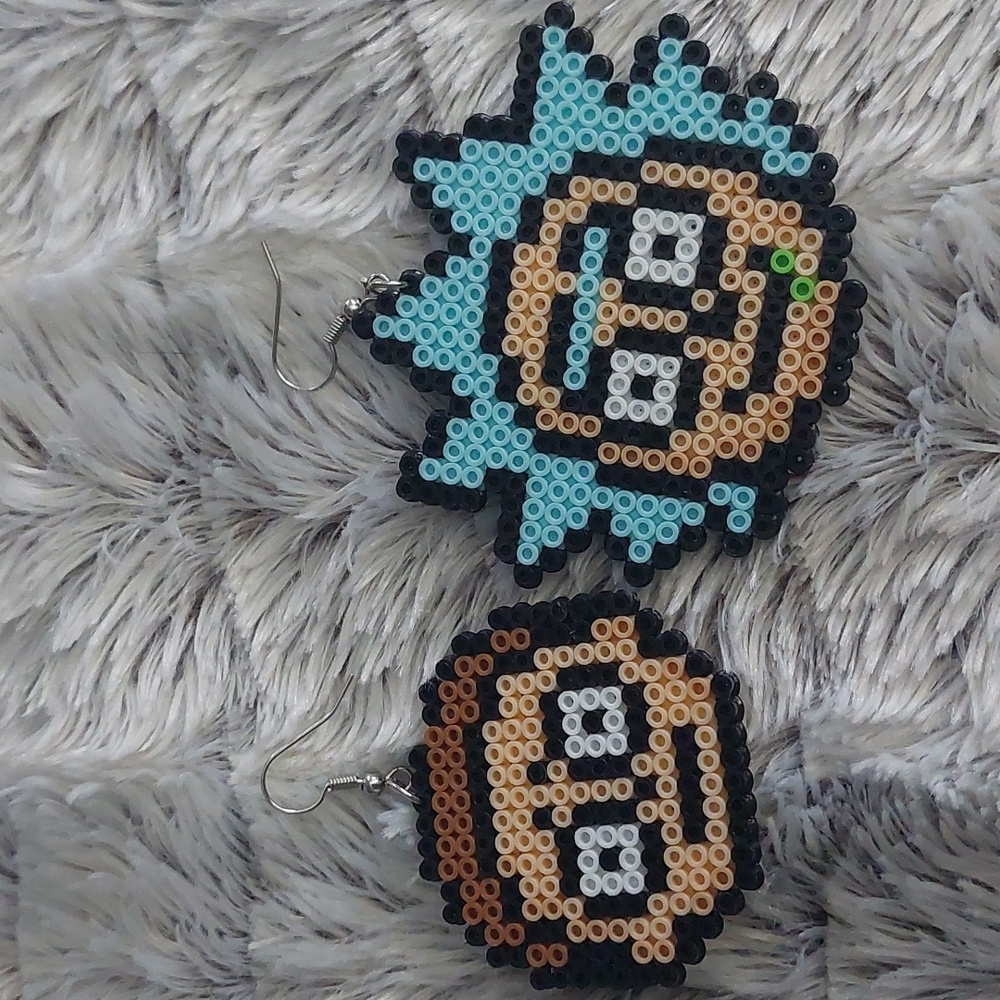 Rick & Morty perler‎ earrings